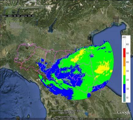 Le precipitazioni interessano nuovamente tutto il settore centro