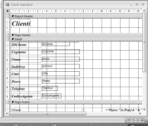 Modifica di report - posizione attributi Usando il mouse, trascinare gli attributi desiderati e posizionarli sul report nel punto desiderato 13