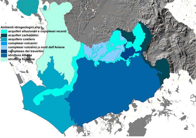 Albano a sud est - e dai complessi carbonatici dei monti Cornicolani, Lucretili, Tiburtini a nord est.