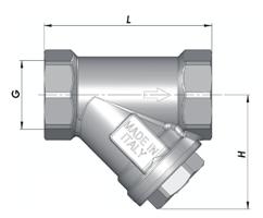 a Y 050 evita il deposito di impurità solide all interno delle tubazioni.