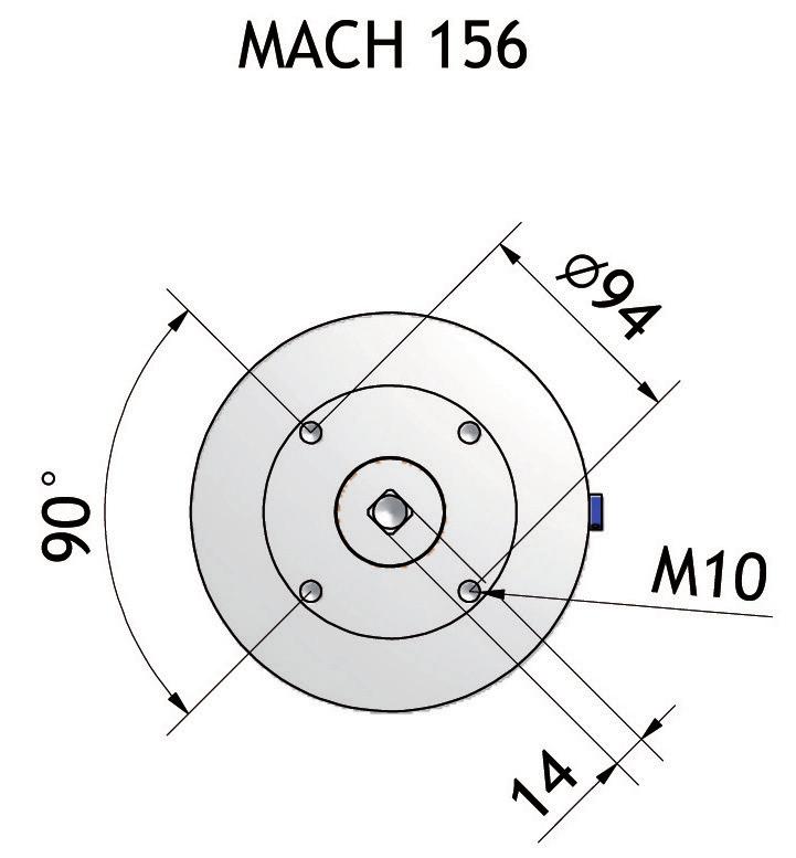 DIMENSIONI mm DIMENSIONS mm DIMENSIONI ATTUATORE PNEUMATICO MACH PER VALVOLA FARFALLA