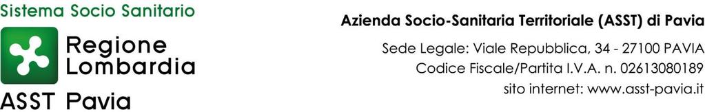 G.U. N.9 DEL 1 FEBBRAIO 2019 SCADENZA 4 MARZO 2019. Si rende noto che con deliberazione n.680, del 26 novembre 2018, ASST di Pavia, vista la D.G.R. n.7600, del 20 dicembre 2017, ha indetto, nell ambito del proprio Piano di Gestione Risorse Umane, concorso pubblico, ai sensi del D.