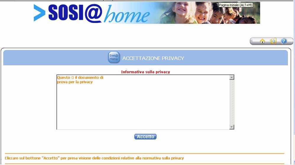 (fig 4) (fig 5) La pagina a cui automaticamente si accede dopo la registrazione, mostra