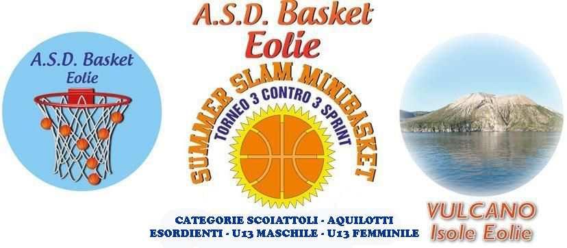 ORGANIZZA 14^ Edizione Torneo Minibasket 3contro3 Sprint Categorie: Scoiattoli - Aquilotti Esordienti U13 Maschile U13Femminile 17-23 Giugno 2019 - Vulcano (Isole Eolie) Ai Centri Minibasket Agli