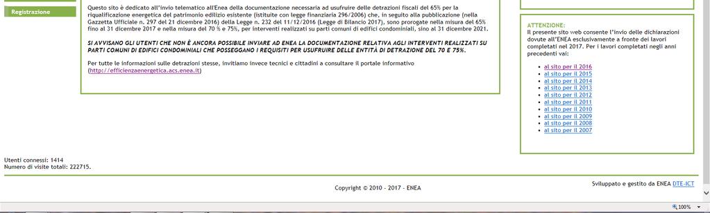 CPID; al link «aiuto in linea» richiedere ad ENEA assistenza informatica (per difficoltà di navigazione attraverso i siti di