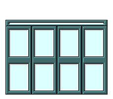 SCHEDA PORTA POR_7 CARATTERISTICHE TERMICHE DEI COMPONENTI FINESTRATI Dimensioni: POR_7 Porta vetrata bussola L = 2.15 m; H = 2.