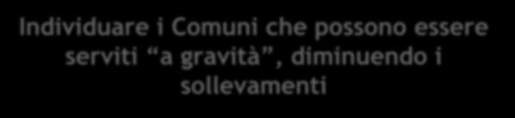 Individuare i Comuni che possono essere serviti a