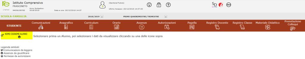 DEL REGISTRO COMUNICAZIONI È la sezione che permette la visione delle comunicazioni fatte dalla Dirigente