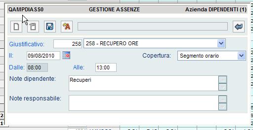 Segmento Orario consente di specificare un periodo di copertura oraria per un singolo specifico giorno.