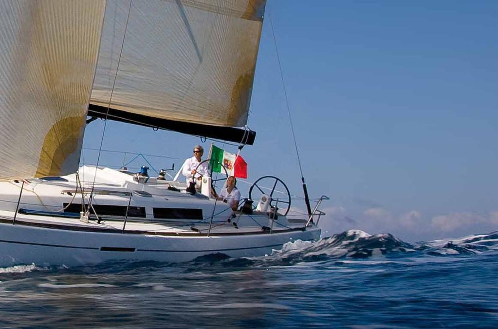 10 11 A NEW CHALLENGE Created by the most successful design duo of the last decade Botin & Carkeek the Grand Soleil 43 Open Transom is destined to become a key player in important regattas, as the