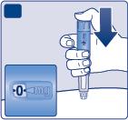 Il selettore della dose emette uno scatto diverso se ruotato in avanti indietro o se supera 05 mg. Non conti gli scatti della penna.