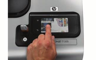 Selezionate e condividete i progetti utilizzando il touchscreen grazie ad HP eprint & Share 1.