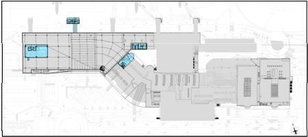 Il terminal è articolato su quattro livelli per una superficie complessiva pari a 53.250 mq così ripartita: Piano Superficie Sistemi e sottosistemi funzionali Piano interrato 9.