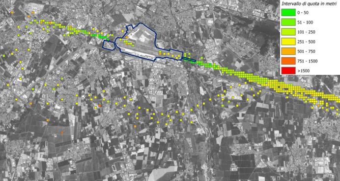 Operazioni di atterraggio Operazioni di decollo Figura 2-14 Tracce radar relative ad una configurazione operativa rappresentativa delle reali condizioni