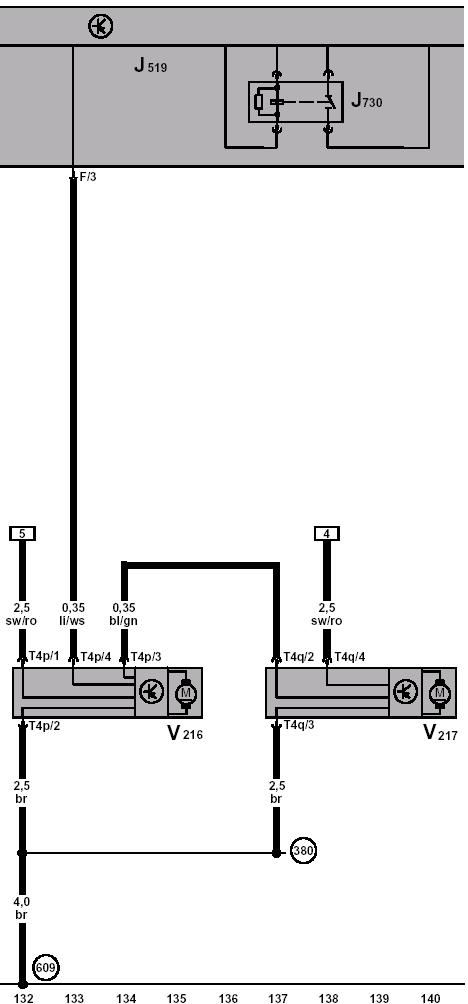 Schema elettrico LIN bus per tergi