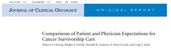 Key question. Do oncology patients want to have long follow up delivered by primary care providers?