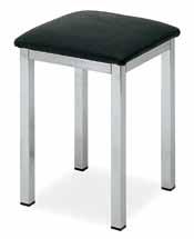 padded 08210C Sgabello 32 x 32 x H 48 cm Imbottitura nera Stool