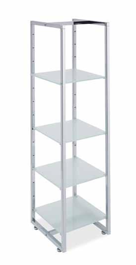 cm) Piantane con asole Dimensioni: 137 x 45 x H 152 cm Central set of shelves with