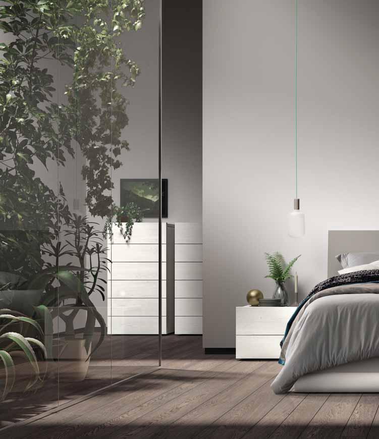 80 GRUPPO LETTO TAKE ROVERE POLAR + LETTO CON