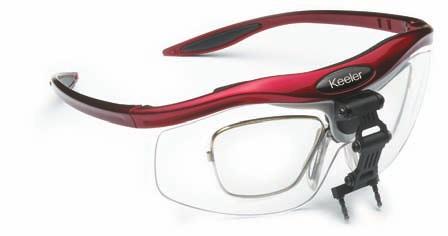 Modello RX Chi porta gli occhiali può metterli sotto la montatura Keeler oppure utilizzare il portalenti RX per le