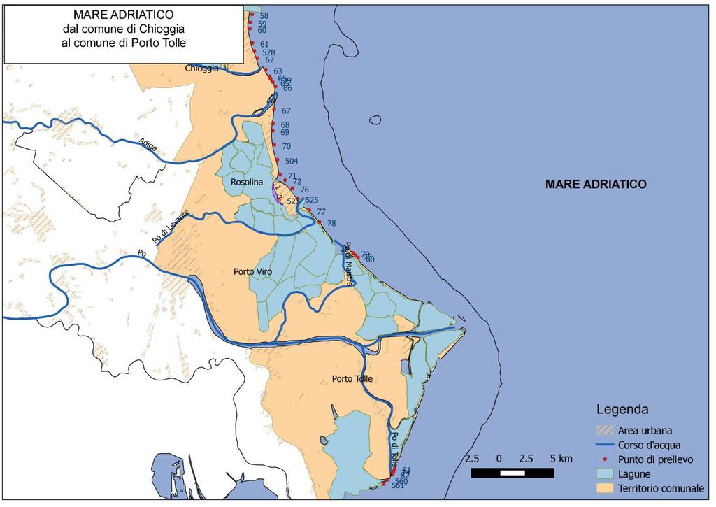 mare Adriatico dal comune di Venezia al comune di Porto Tolle ARPAV - Applicazione