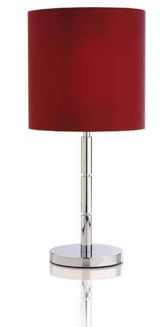 IB 1813 Lampada da parete in metallo con finitura cromo e paralume in tessuto. Wall lamp in metal with chrome finish and fabric Dimensioni 20x23x33h Art.