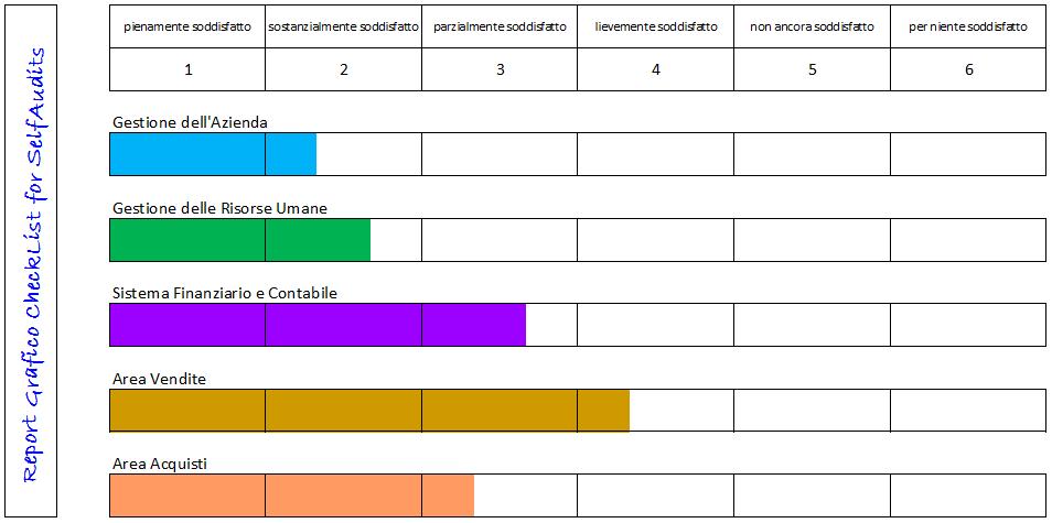 Report grafico di Checklist for SelfAudits I valori relativi ad ogni domanda vengono riportati in