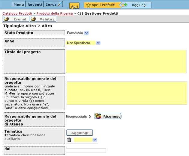 Scheda Prodotto - Contiene tutte le informazioni necessarie per descrivere in maniera COMPLETA un prodotto - Può contenere attributi diversi a seconda della tipologia d origine -Può essere inserita