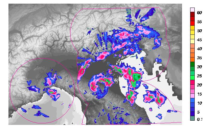 00 UTC (in basso a sinistra ) e alle 20.30 UTC (in basso a destra). Fig.