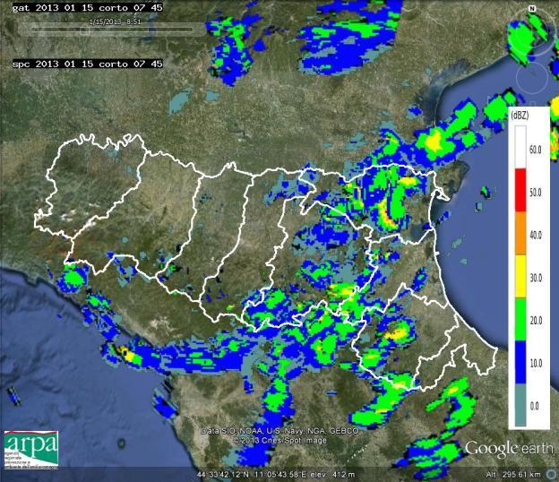 al suolo e un nuovo impulso entra da sud ovest e interessa, con precipitazioni intermittenti,