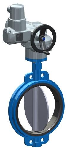 VALVOLA A FARFALLA WAFER/LUG CON ATTUATORE ELETTRICO AUMA 1/4 DI GIRO TRIFASE ON-OFF WAFER/LUG BUTTERFLY VALVE WITH AUMA ELECTRIC PART TURN ACTUATOR THREE-PHASE