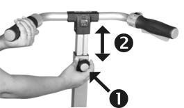 Se l apparecchio è già fis sa to alla car roz zel la (come des crit to al ca pi to lo 3.2), il mo vi li no è pron to per ess ere av via to. 3.4 Estrazione pacco batterie Per smon ta re nuo va men te il, pro ce de re se guen do la se quen za op - pos ta!