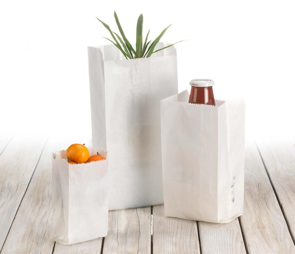 BUSTE CARTA CON SOFFIETTO PAPER BAGS WITH LATERAL BELLOWS BUSTE CARTA CON SOFFIETTO PAPER BAGS WITH LATERAL BELLOWS MADE IN ITALY Buste in carta Kraft bianche con soffietto laterale in comode