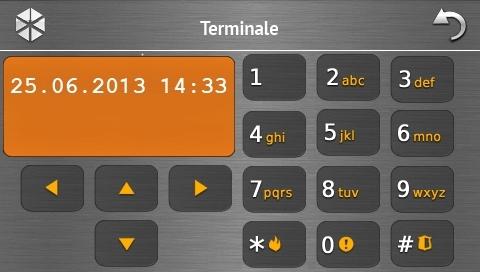 SATEL INT-TSG 13 Terminale La tastiera virtuale (Terminale) permette l utilizzo e la programmazione del sistema di allarme nella modalità classica, così come avviene in una tastiera LCD.