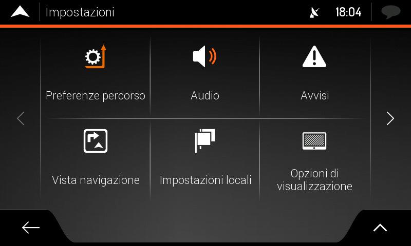 Menu Impostazioni Questo menu consente di configurare le impostazioni