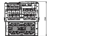 Dimensioni esterne Classe di tensione 400V trifase Potenza motore (KW) Tipo inverter 0.4 VFFS1-4004 0.75 VFFS1-4007 1.5 VFFS1-4015 2.2 VFFS1-4022 4.