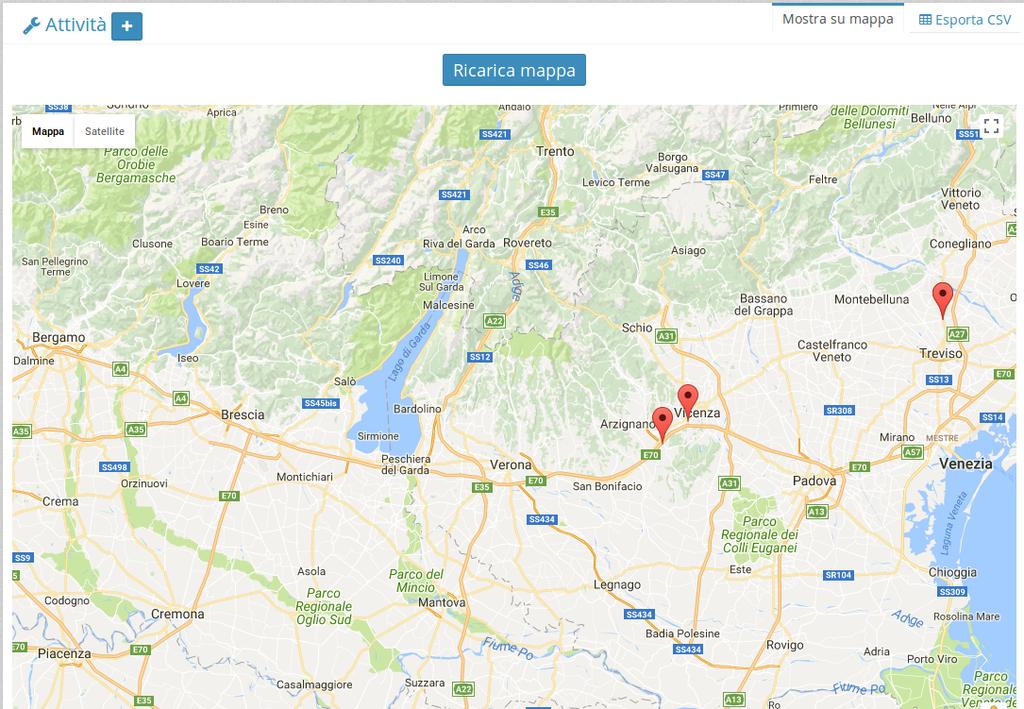 6. visualizzazione geografica degli interventi selezionati 7 FORMAZIONE Per la formazione presso la Vs sede, verrà preparata un'offerta personalizzata in base