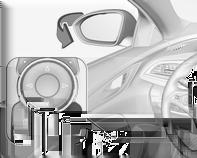 Specchietti pieghevoli Per la sicurezza dei pedoni, i retrovisori esterni fuoriescono dalla normale posizione di montaggio se vengono colpiti con forza sufficiente.