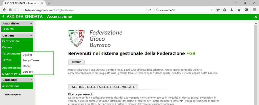 Sempre nella schermata Tesseramento nella prima colonna presente Colonna Stato varia a seconda delle azioni intraprese: stato D riga disponibile all eventuale invio (rossa) stato I riga inviata e