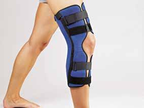 laterali dritte, ed aste stabilizzanti ripiegate n efficaci chiusure in velcro Immobilizzatore per ginocchio con flessione a 0 n immobilizzazione in seguito a lesioni dei legamenti n immobilizzazione