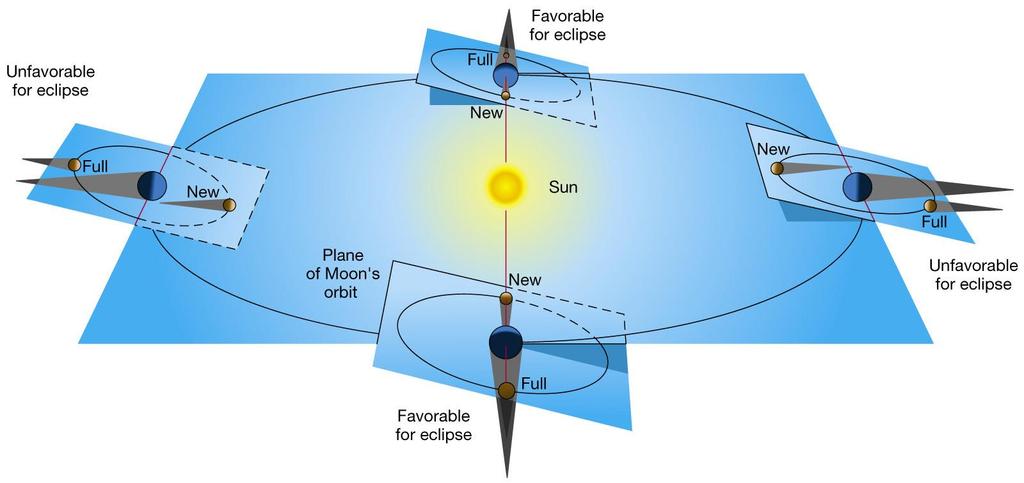 Le eclissi Le eclissi di Sole e di Luna si hanno quando Sole, Luna e Terra sono allineati. L orbita della Luna è inclinata rispetto all orbita che compie la Terra attorno al Sole di circa 5 gradi.