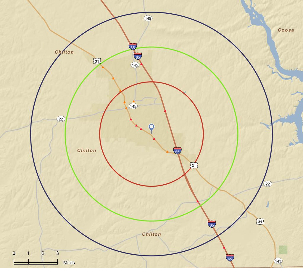 Traffic Count Map Clanton