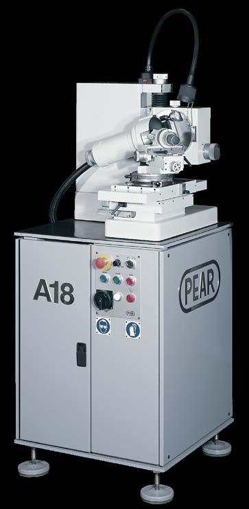 AFFILATRICE A18 Questa affilatrice è stata progettata per la realizzazione di utensili mono e bitaglienti per i quali sia indispensabile una perfetta geometria di forma assieme ad un eccezionale