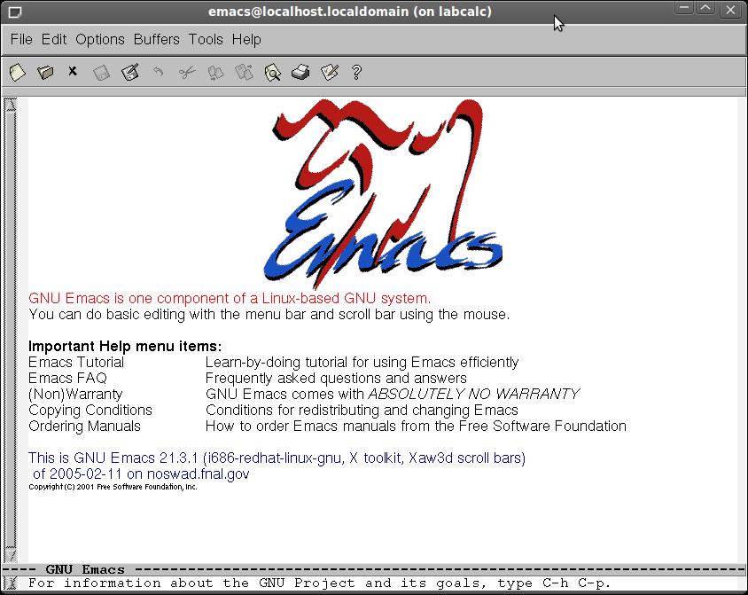 Emacs Editor che useremo per questo corso Per