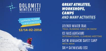 INCONTRI, CINEMA e PRESENTAZIONI Il Dolomiti Winter Fest non è solo una manifestazione in cui mettersi
