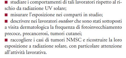 Obiettivi del piano mirato regionale sul rischio da