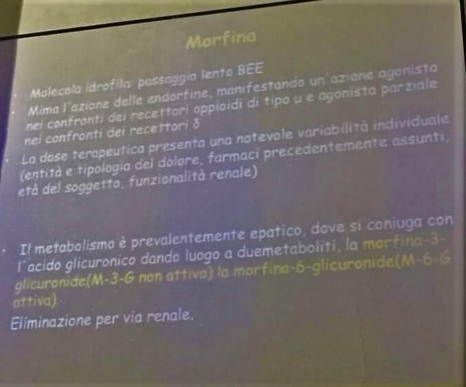 METADONE: slide FENTANYL: ha un azione 75-125 volte maggiore della morfina.