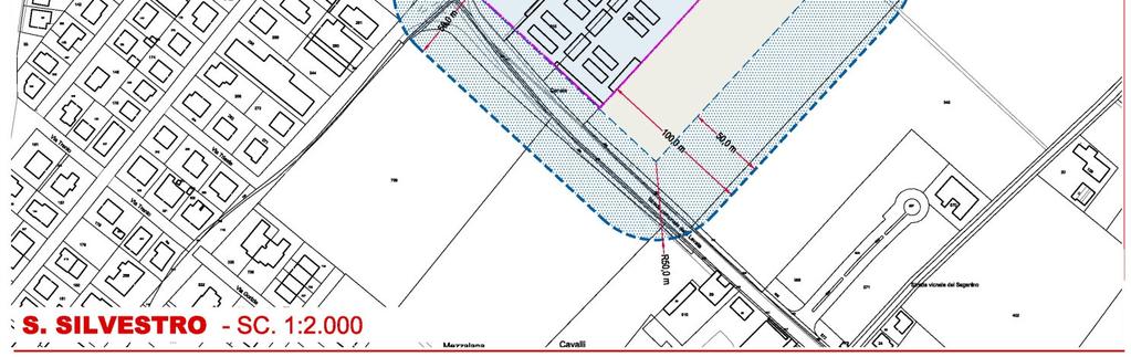 Con riferimento all immagine soprastante, il disegno nella parte di nuova conformazione della fascia è stata tracciato secondo i