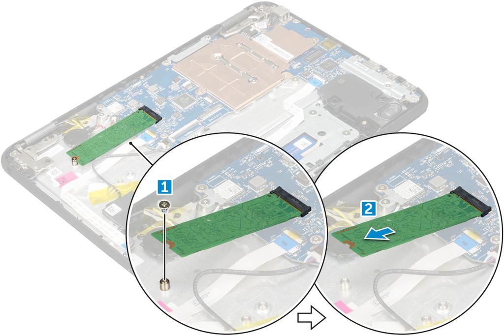 Installazione dell'unità a stato solido M.2 N.B.: Se il sistema è dotato di SSD, effettuare le seguenti operazioni.