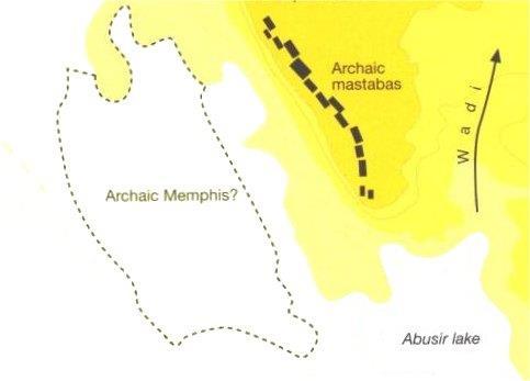 Sakkara / Saqqara La prima necropoli fu inaugurata a Sakkara, nell area desertica di fronte alla città. L area era raggiungibile salendo dal lago di Abu Sir lungo uno wadi ormai secco.